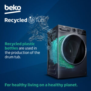 Beko BMN3WT3841S 8kg 1400 Spin EnergySpin Washing Machine - Silver - Image 9