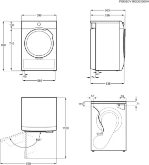 AEG TR718L2B 8kg Heat Pump Tumble Dryer - White - Image 15