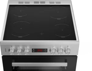 Beko EDC634S 60cm Double Oven Electric Cooker with Ceramic Hob - Silver - Image 5