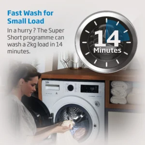 Beko WTIK74151F 7kg 1400 Spin Integrated RecycledTub Washing Machine - White - Image 6