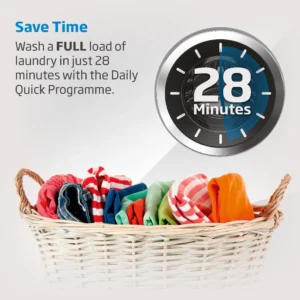 Beko WTIK74151F 7kg 1400 Spin Integrated RecycledTub Washing Machine - White - Image 7