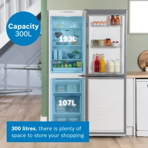 Bosch KGN34NLEAG 60cm 50/50 Frost Free Fridge Freezer - Silver - Image 13