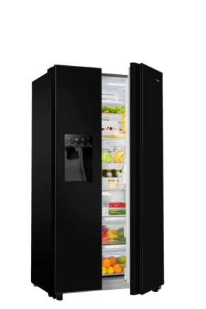 Hisense RS694N4TBE 91cm 70/30 Frost Free American Fridge Freezer - Black - Image 4