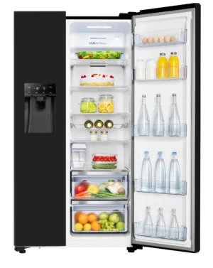 Hisense RS694N4TBE 91cm 70/30 Frost Free American Fridge Freezer - Black - Image 7