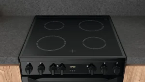 Hotpoint HDEU67V9C2B/UK 60cm Double Oven Electric Cooker with Ceramic Hob - Black - Image 9