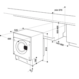 Indesit BIWDIL75148UK 7kg/5kg 1400 Spin Washer Dryer - White - Image 3