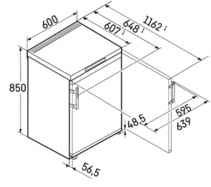 Liebherr FDI1624 60cm Undercounter Freezer - White - Image 9