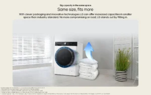 LG FWY606WWLN1 10kg/6kg 1400 Spin Washer Dryer - White - Image 7