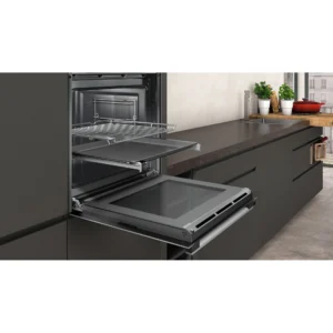 NEFF B1ACE4HN0B 59.4cm Built In Electric CircoTherm Single Oven - Black/Steel - Image 3