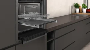 NEFF B3ACE4HG0B Slide & Hide 59.4cm Built In Electric Single Oven - Black with Graphite Trim - Image 5