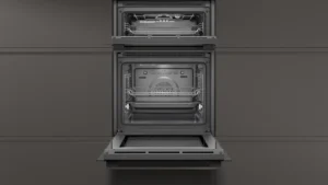 NEFF U1ACE2HG0B 59.4cm Built In Electric Double Oven - Black with Graphite Trim - Image 3
