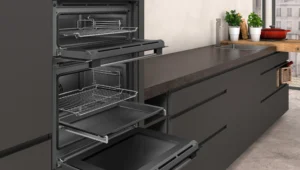 NEFF U1ACE2HG0B 59.4cm Built In Electric Double Oven - Black with Graphite Trim - Image 5