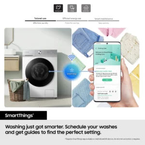 Samsung Series 5 AI Energy WW90CGC04DABEU 9kg 1400 Spin Smart Washing Machine - Black - Image 12