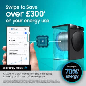 Samsung Series 5 AI Energy WW90CGC04DABEU 9kg 1400 Spin Smart Washing Machine - Black - Image 8
