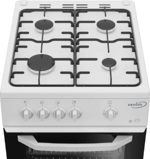 Zenith ZE501W 50cm Gas Single Oven with Gas Hob - White - Image 4