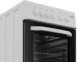 Zenith ZE503W 50cm Electric Single Oven with solid plate - hob White - Image 3