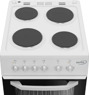 Zenith ZE503W 50cm Electric Single Oven with solid plate - hob White - Image 4